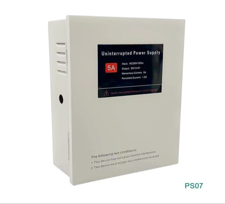 PS07 12V 5A Access Control Power Supply With Battery Backup