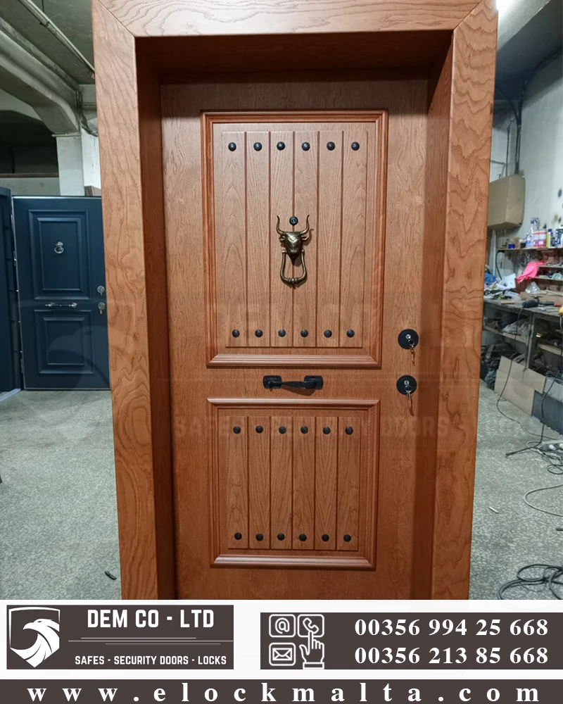 Tumbled-stee-door