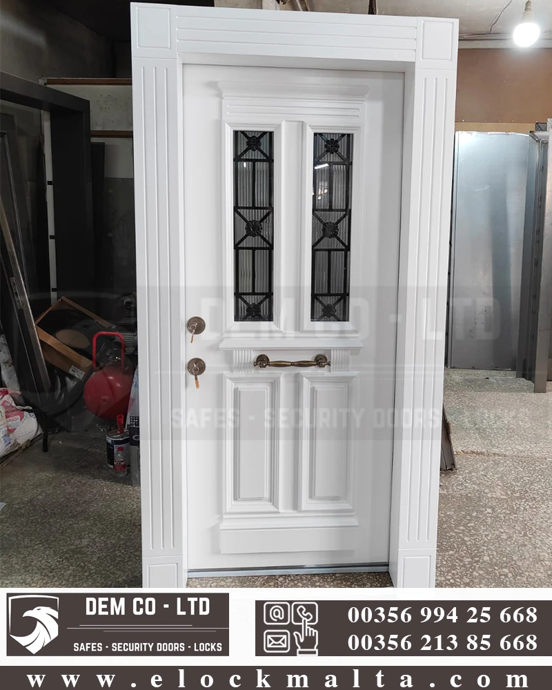 white glazed steel door1