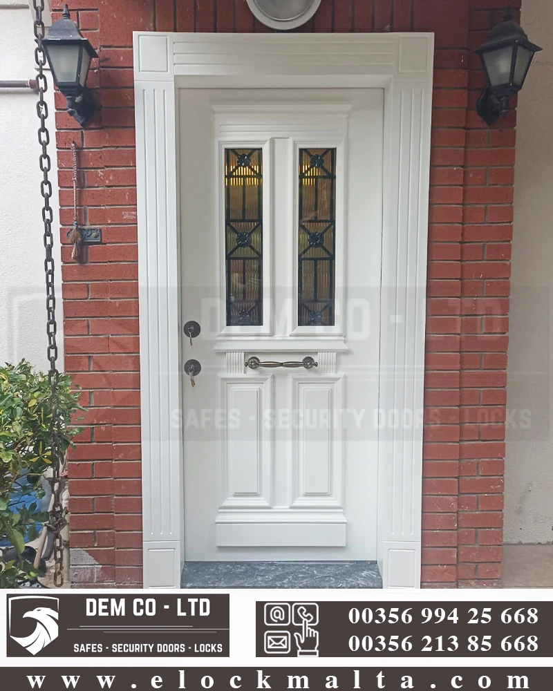 white glazed steel door2